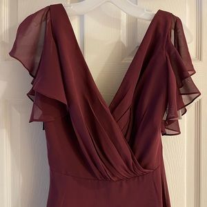 David’s Bridal Flutter Sleeve Bridesmaid Dress